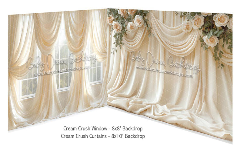 Room Cream Crush Window + Cream Crush Curtains